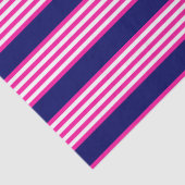 Fuchsien und weiße fünf Streifen mit blauem Muster Seidenpapier (Detail)