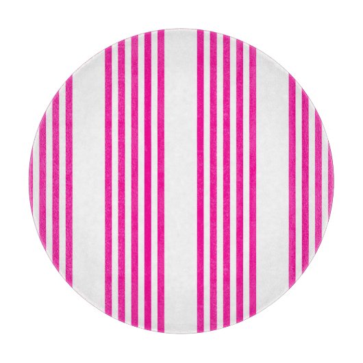 Fuchsien und weiße fünf Streifen Muster Schneidebrett (Vorderseite)