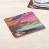 Fuchsienausdruck Rechteckiger Pappuntersetzer (angewinkelt)