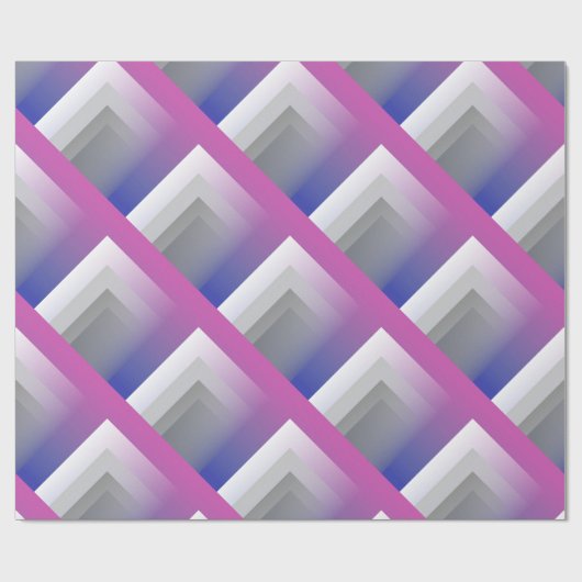 Fuchsienblau grau geschenkpapier (Flach)