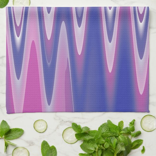 Fuchsienblau grau geschirrtuch (Gefaltet)