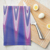 Fuchsienblau grau geschirrtuch (Viertel Falte)