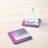 Fuchsienblau grau getränkeuntersetzer (Rechte Seite)