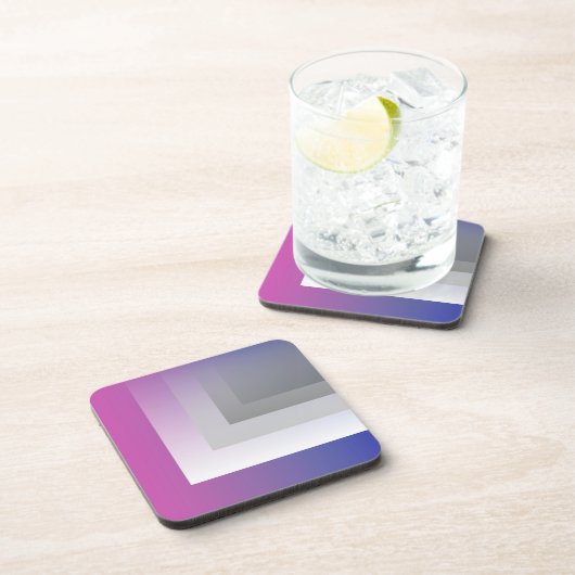 Fuchsienblau grau getränkeuntersetzer (Rechte Seite)