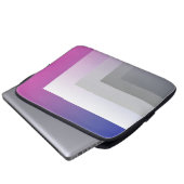 Fuchsienblau grau laptopschutzhülle (Vorne Knopf)