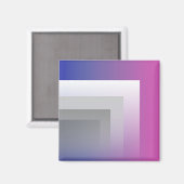 Fuchsienblau grau magnet (Vorderseite/Rückseite)