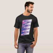 Fuchsienblau grau T-Shirt (Vorne ganz)
