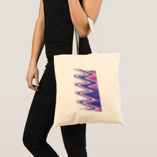 Fuchsienblau grau tragetasche (Vorderseite (Produkt))