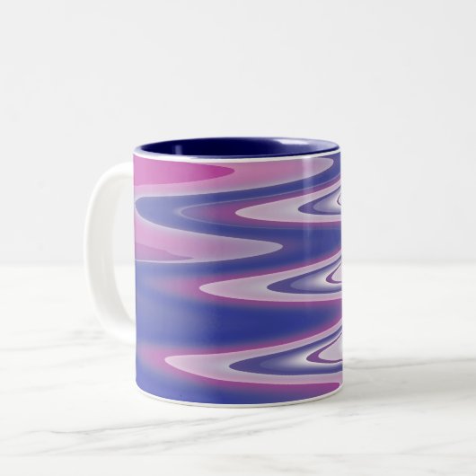 Fuchsienblau grau zweifarbige tasse (Vorderseite Links)