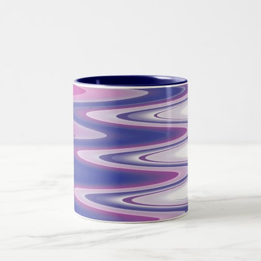 Fuchsienblau grau zweifarbige tasse (Mittel)