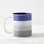 Fuchsienblau grau zweifarbige tasse (Links)