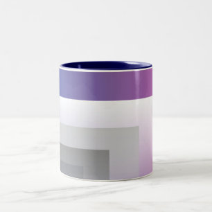 Fuchsienblau grau zweifarbige tasse