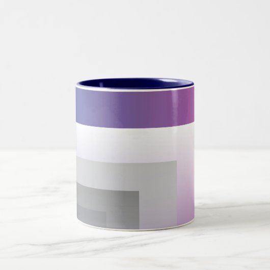 Fuchsienblau grau zweifarbige tasse (Mittel)
