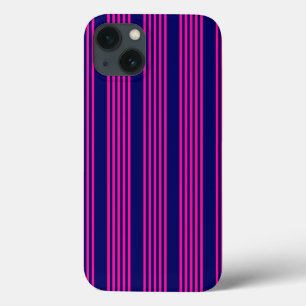 Fuchsienblauer Fünf Streifen Case-Mate iPhone Hülle