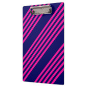 Fuchsienblauer Fünf Streifen Klemmbrett (Links)