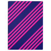 Fuchsienblauer Fünf Streifen Klemmbrett (Rückseite)