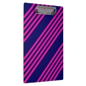 Fuchsienblauer Fünf Streifen Klemmbrett (Rechts)