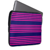 Fuchsienblauer Fünf Streifen Laptopschutzhülle (Vorne Rechts)
