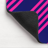 Fuchsienblauer Fünf Streifen Mousepad (Ecke)