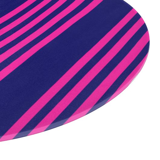 Fuchsienblauer Fünf Streifen Schneidebrett (Ecke)
