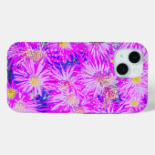 Fuchsienblüten auf Blau Case-Mate iPhone Hülle (Rückseite (Horizontal))