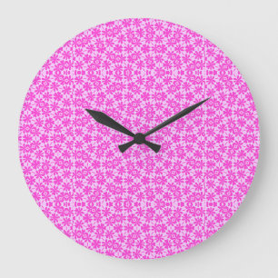 Fuchsienblüten Große Wanduhr