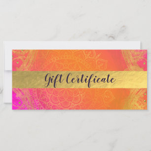 Fuchsienfarben Pink Orange und Gold Indisches Gesc