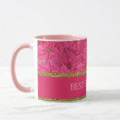 Fuchsienfarbene Poinsettias, Weihnachten Tasse (Links)