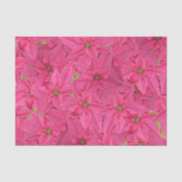 Fuchsienfarbene Poinsettien, Blumenmuster Seidenpapier