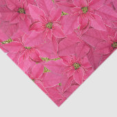 Fuchsienfarbene Poinsettien, Blumenmuster Seidenpapier (Ausschnitt)