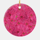 Fuchsienfarbene Poinsettien, Gewohnheitsmuster Keramik Ornament (Hinten)