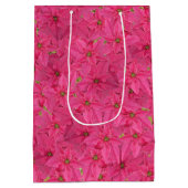 Fuchsienfarbene Poinsettien, Gewohnheitsmuster Mittlere Geschenktüte (Rückseite)
