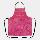 Fuchsienfarbene Poinsettien, Gewohnheitsmuster Schürze (Vorderseite)