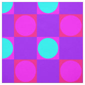 Fuchsienfarbenes Quadrat und Rundmuster Stoff (Muster)