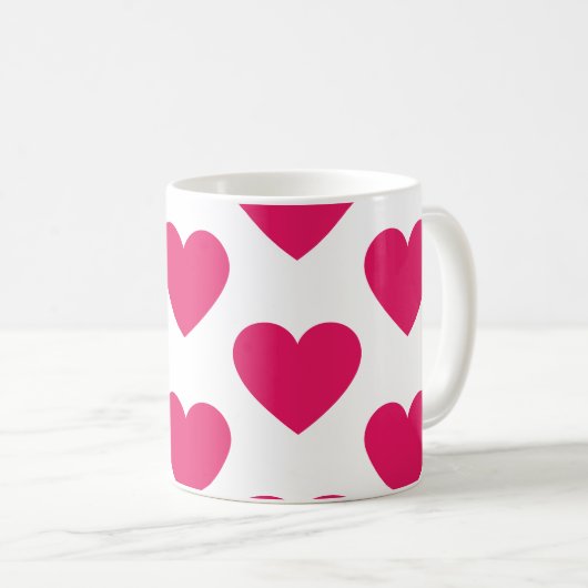 Fuchsienherzen Tasse (VorderseiteRechts)