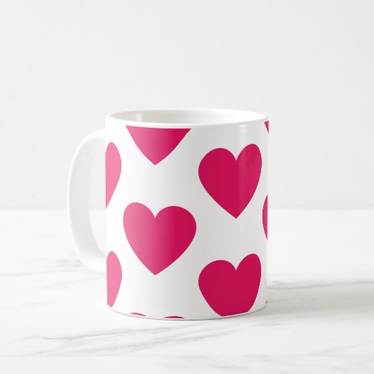 Fuchsienherzen Tasse (Vorderseite Links)