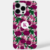 Fuchsienmonogramm Case-Mate iPhone Hülle (Rückseite)