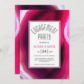 Fuchsienrosa-Agostrium-Scheibe-Hochzeitsfeier Einladung (Vorne/Hinten)