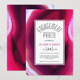 Fuchsienrosa-Agostrium-Scheibe-Hochzeitsfeier Einladung