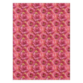 Fuchsienrosa Aquarellfarben-Rose mit Golddiva Tischdecke (Vorderseite)
