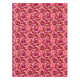 Fuchsienrosa Aquarellfarben-Rose mit Golddiva Tischdecke