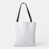 Fuchsienrosa-Blume mit blauem Hintergrund-Tote Tasche (Rückseite)