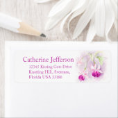 Fuchsienrosa Hochzeit schlankes Antwortlabel (Insitu)