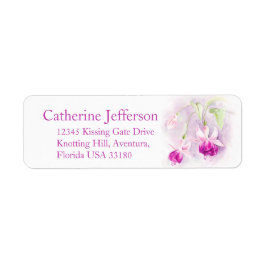 Fuchsienrosa Hochzeit schlankes Antwortlabel