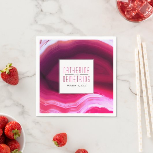 Fuchsienrosa-Schleife Serviette (Beispiel)