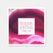 Fuchsienrosa-Schleife Serviette (Vorderseite)