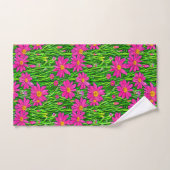 Fuchsienrosa Wildblumen in einem Feld Badhandtuch Set (Handtuch)