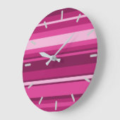 Fuchsienstreifen Große Wanduhr (Winkel)
