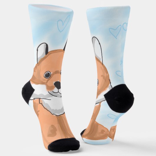 Fuchsige Socken (Gewinkelt)