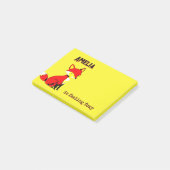 Fuchsiger persönlicher Touch Post-it Klebezettel (angewinkelt)